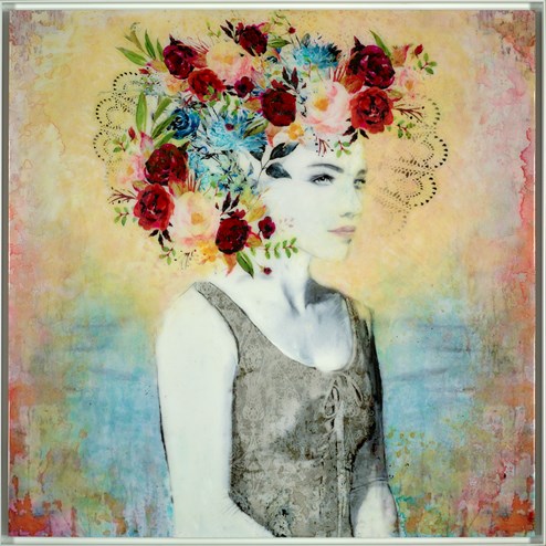 Discretamente Elegante by Laura Bofill - Original Glazed Mixed Media on Board